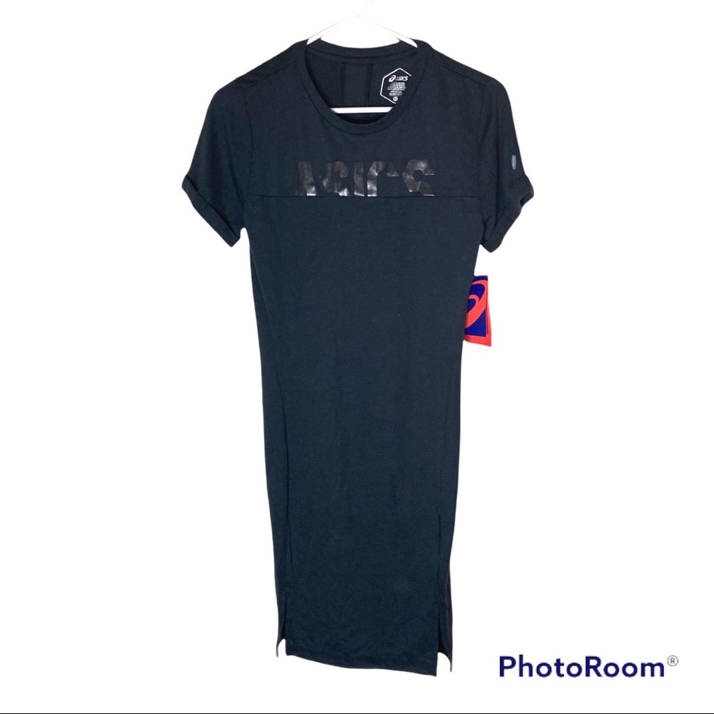 NWT Asics Black Tee Dress‎ Size XSmall